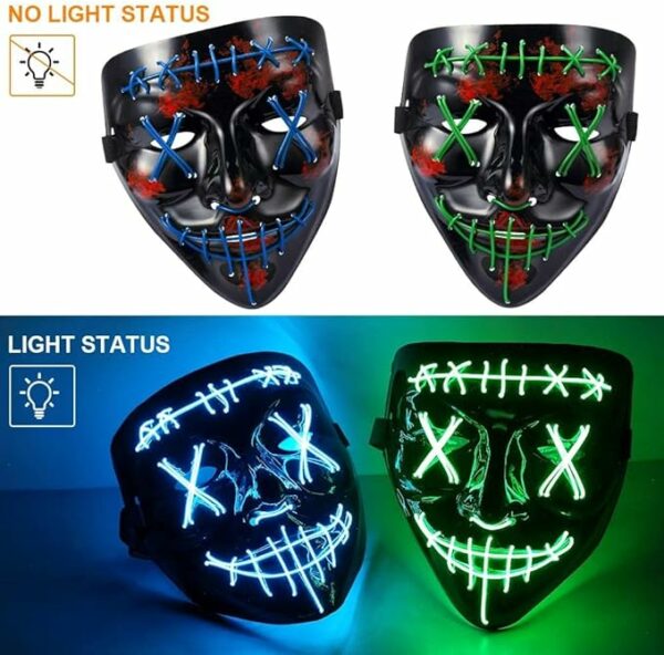 Lumiparty 2PACK Halloween Led Mask 1