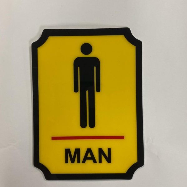 MAN Sign for Restroom Changing Room