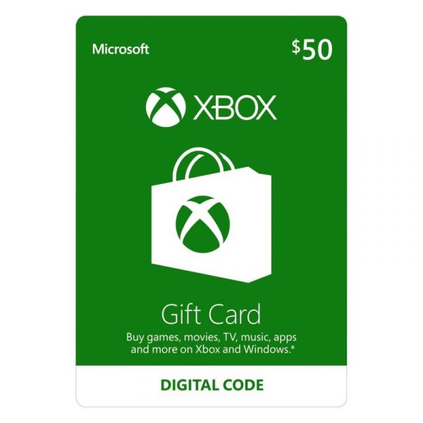 Microsoft Xbox Live Gift Card Prepaid Digital Code Key for Xbox One 360 and Windows – Fast Email Delivery 50