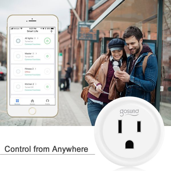 Mini Wifi Outlet Smart Plug by Gosund control