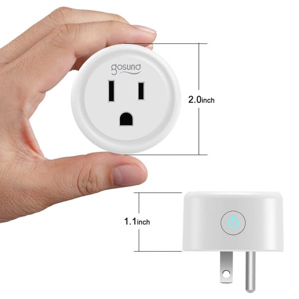 Mini Wifi Outlet Smart Plug by Gosund size