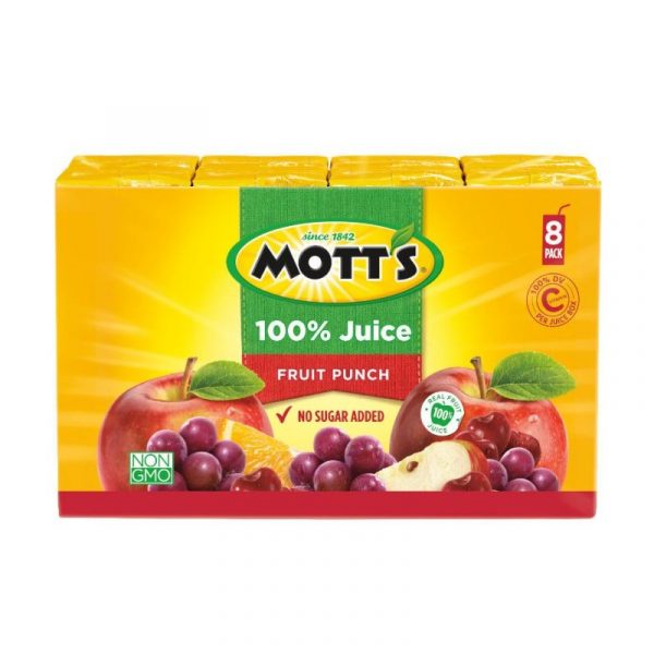 Motts 100 Juice Fruit Punch Juice Blend 8 x 200ml 1
