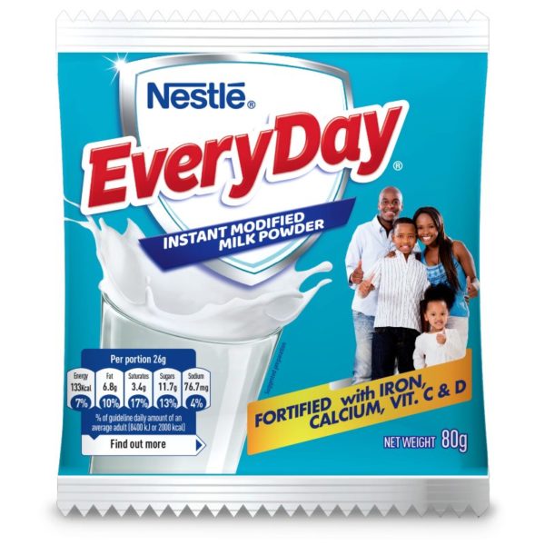 Nestle Everyday Milk Powder Pouches 80g Mock up
