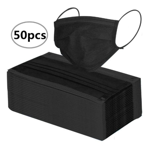 ProCare Premium Comfort 3 Ply Disposable Earloop Black Mask PC95 5088B 50