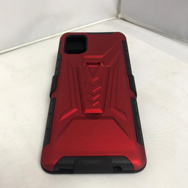 Samsung A71 Hard Plastic Phone Case with Waist Clip Red Black