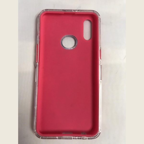 Samsung Galaxy A10S Hard Plastic Phone Case with Pink Mural Design Inside View
