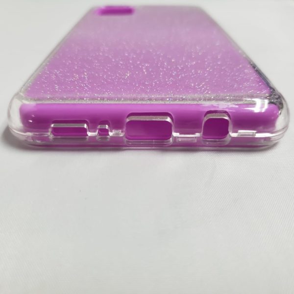 Samsung Galaxy A31s Female Slim Fit Shockproof Glitter Hard Silicone Phone Cover Case purple display 3