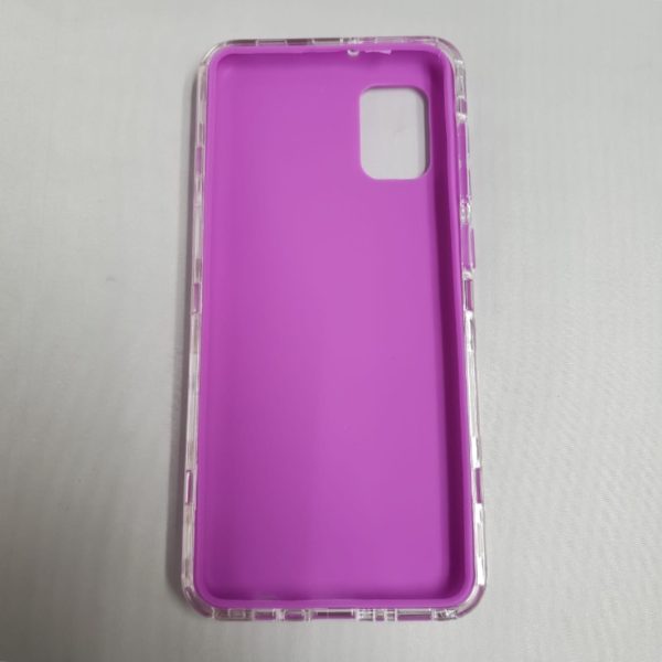 Samsung Galaxy A31s Female Slim Fit Shockproof Glitter Hard Silicone Phone Cover Case purple display 4