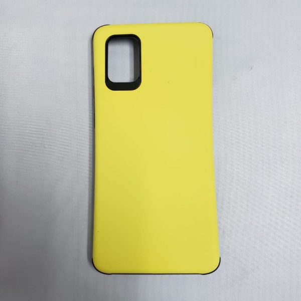 Samsung Galaxy A31s Slim Fit Shockproof Plain Hard Plastic Phone Cover Case Yellow
