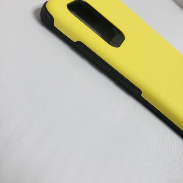 Samsung Galaxy A31s Slim Fit Shockproof Plain Hard Plastic Phone Cover Case Yellow Display