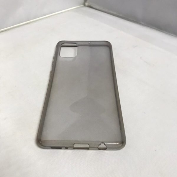 Samsung Galaxy A71 Case Transparent Grey Plastic Back