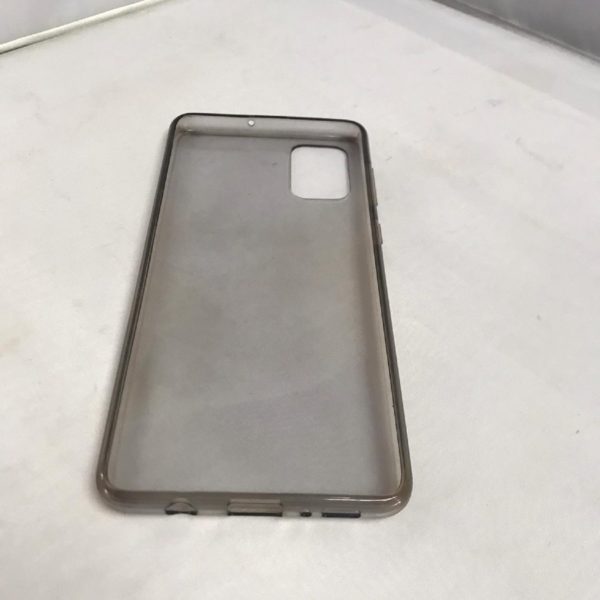 Samsung Galaxy A71 Case Transparent Grey Plastic Inside