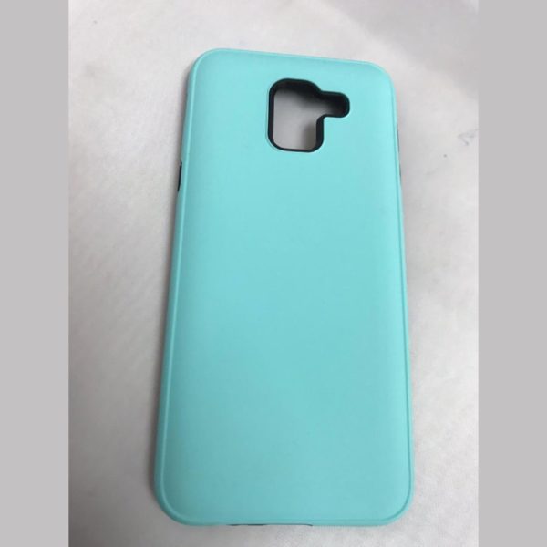Samsung Galaxy J6 Case Shockproof Hard Plastic Rubber Light Blue