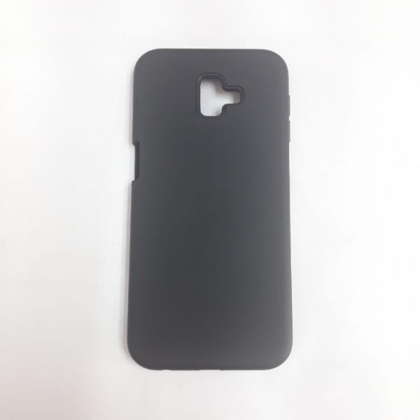Samsung Galaxy J6 Plus Shockwave Plain Hard Silicone Phone Cover Case Black