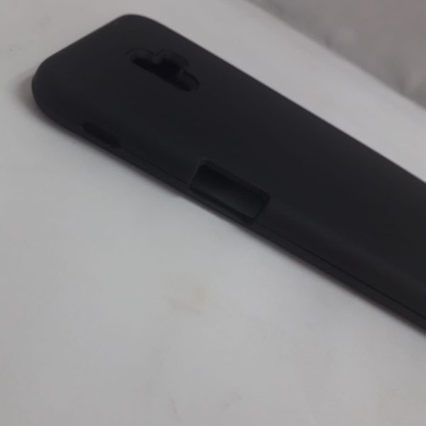 Samsung Galaxy J6 Plus Shockwave Plain Hard Silicone Phone Cover Case Black Display