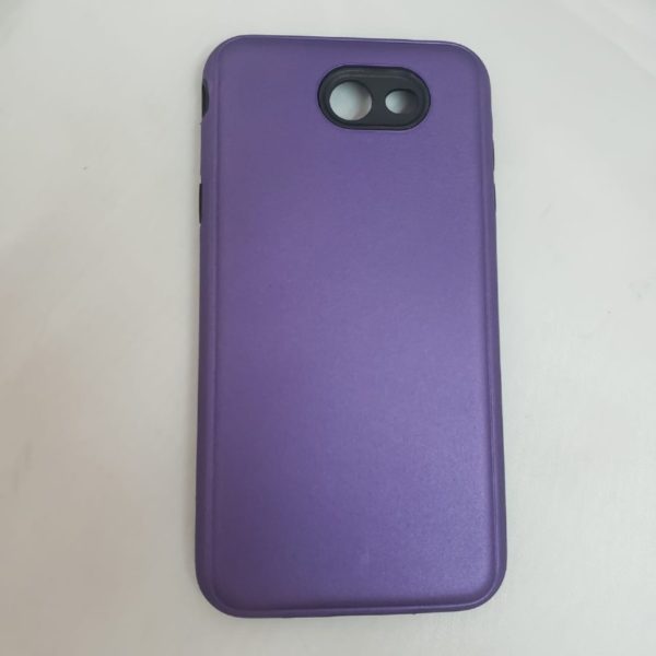 Samsung Galaxy J7 Case Plain Colour with Hard Plastic Material Purple