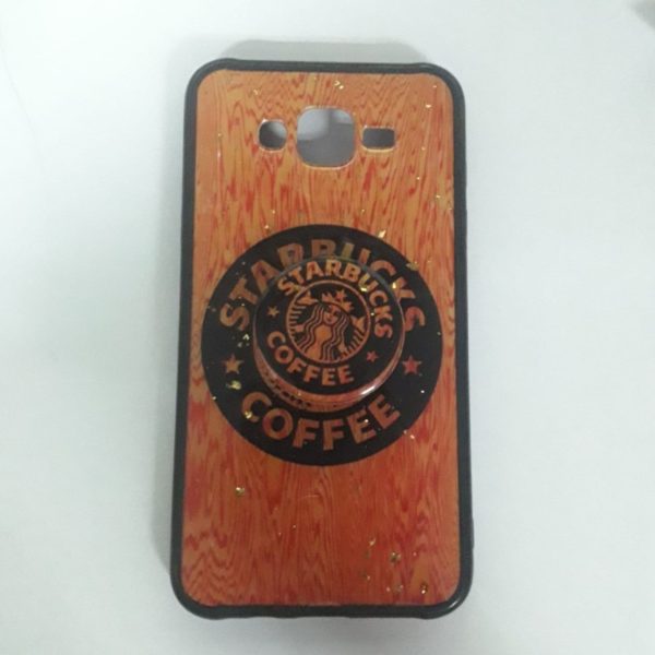 Samsung Galaxy J7 Shockwave Starbucks Coffee Inspired Phone Cover Case with Pop Socket