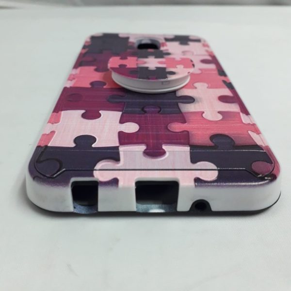 Samsung Galaxy J7 Slim Fit Shockwave Jigsaw Puzzle Design Hard Plastic Phone Cover Case Dis