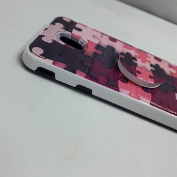 Samsung Galaxy J7 Slim Fit Shockwave Jigsaw Puzzle Design Hard Plastic Phone Cover Case Display
