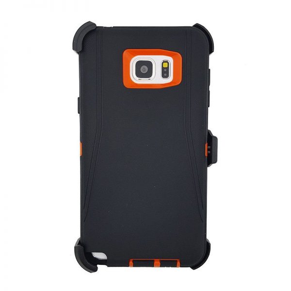 Samsung Galaxy Note 5 Defender Case black orange