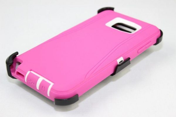 Samsung Galaxy Note 5 Defender Case pink white