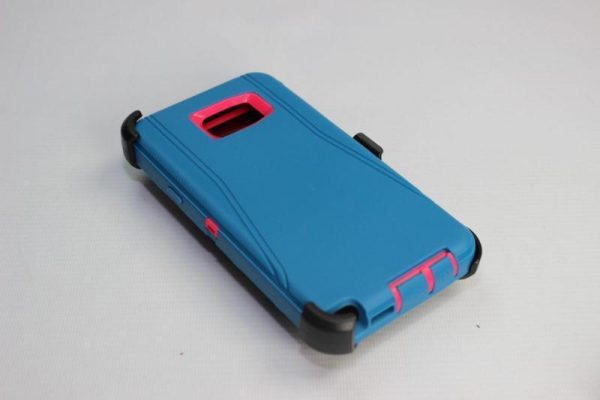 Samsung Galaxy Note 5 Defender Case teal pink