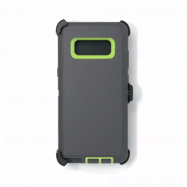 Samsung Galaxy Note 8 Defender Case gray lime