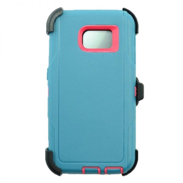 Samsung Galaxy S6 Defender Case blue pink
