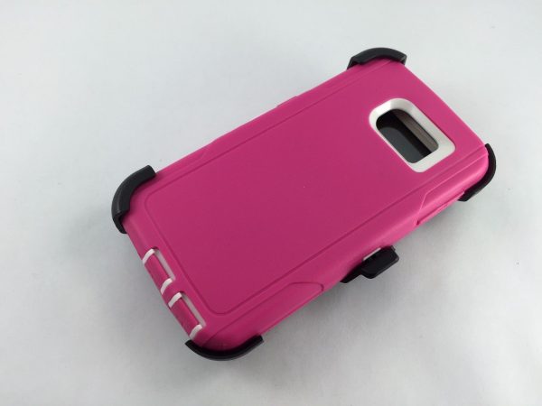 Samsung Galaxy S6 Defender Case pink white