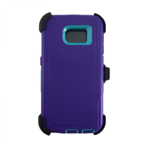Samsung Galaxy S6 Edge Defender Case purple light blue
