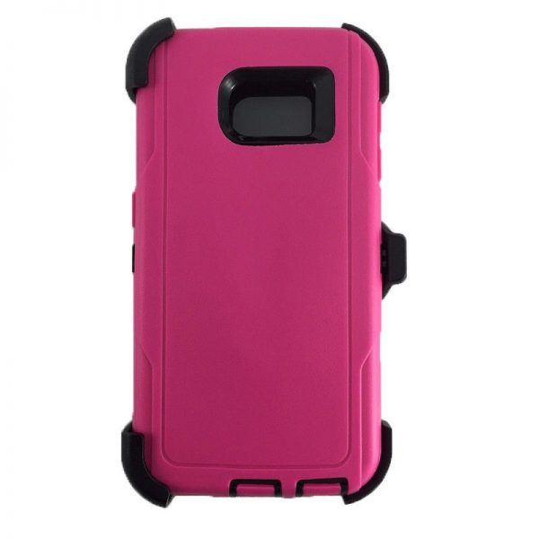 Samsung Galaxy S6 Edge Plus Defender Case pink black