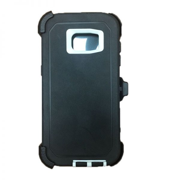 Samsung Galaxy S7 Edge Defender case black white
