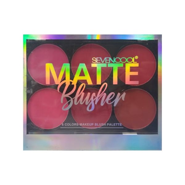 SevenCool Matte Blusher 6 Colors Makeup Blush Palette 3248B 1