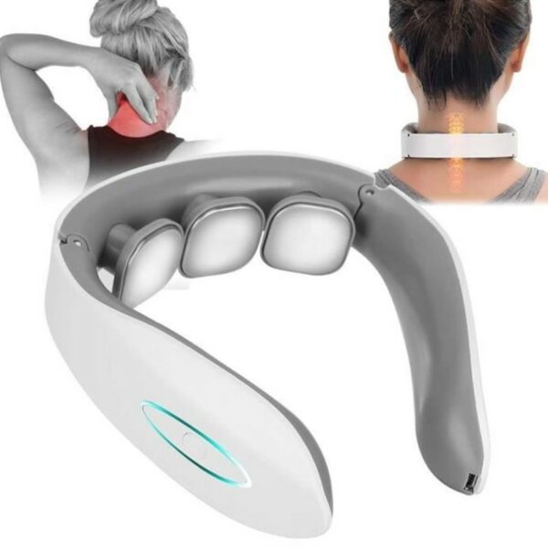 Smart Neck Massager Portable Intelligent Massage Instrument for Cervical Vertebrae with Electric Mode and Heating Function 3