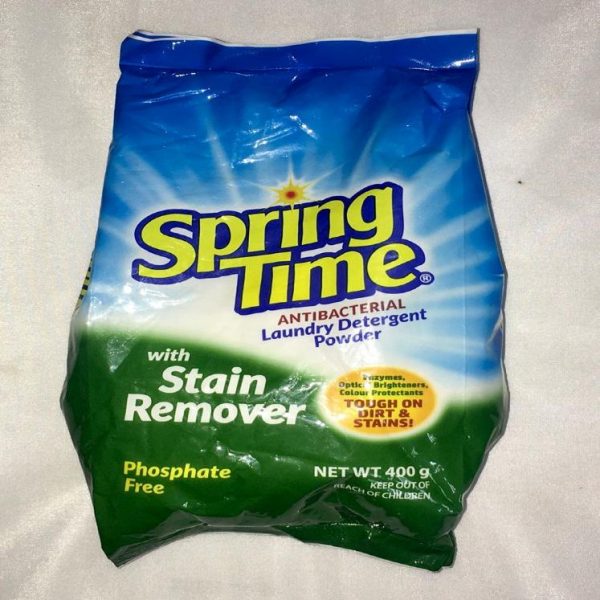 Spring Time Antibacterial Laundry Detergent Powder with Stain Remover 400g 1