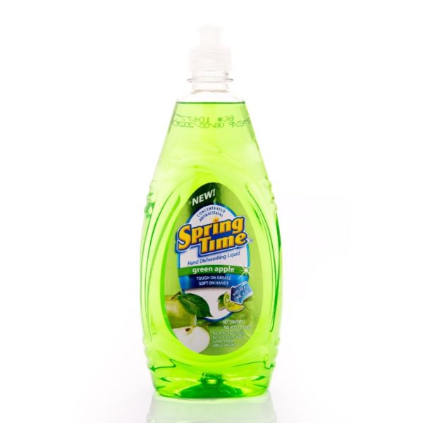 Spring Time Hand Dishwashing Liquid 750mL Green Apple 1