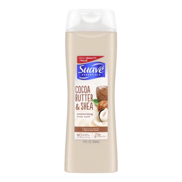 Suave Essentials Moisturizing Body Wash 15 Fl. Oz. Cocoa Butter Shea