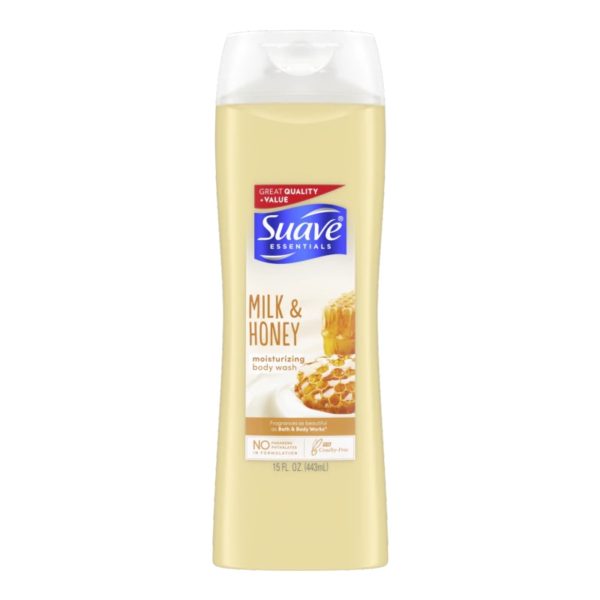 Suave Essentials Moisturizing Body Wash 15 Fl. Oz. Milk Honey