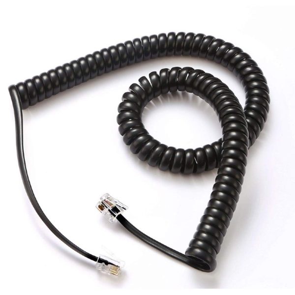 Telephone Cord Phone CordHandset Cord Black 2 Pack Universally Compatible Color Black 1