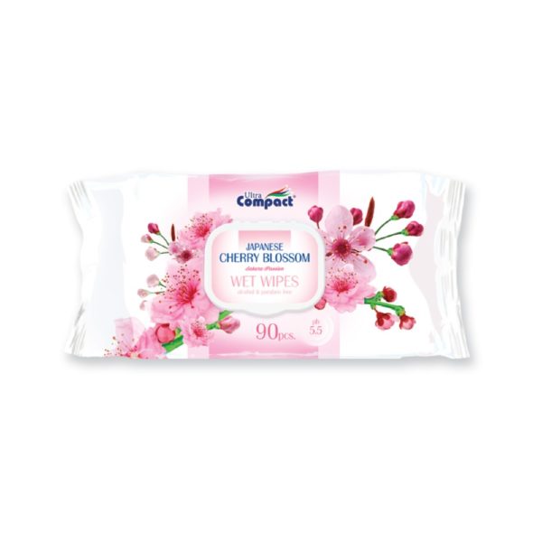 Ultra Compact Japanese Cherry Blossom Sakura Passion Wet Wipes 90 Pcs 1