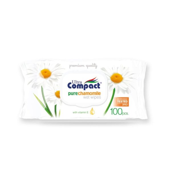 Ultra Compact Premium Quality Wet Wipes with Pure Chamomile 1 1