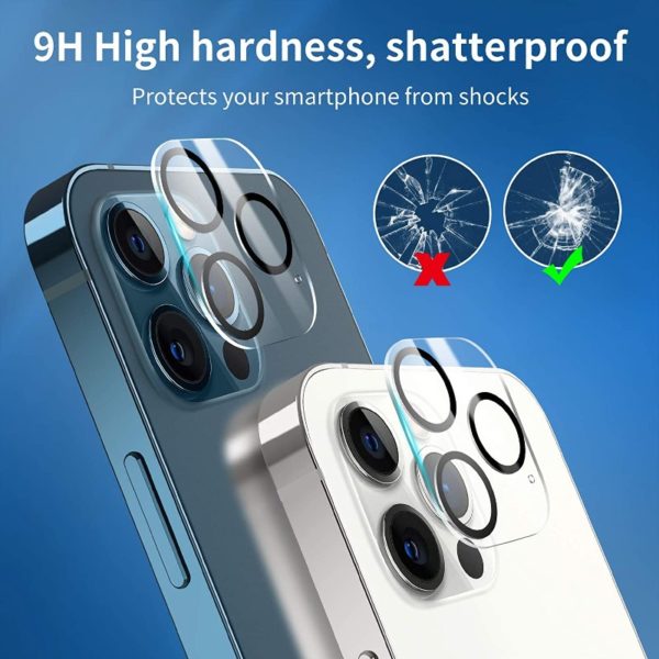VASIVO Camera Lens Protector Compatible with iphone 12 pro max HD Clear Tempered Glass Camera Lens Protector 9H Hardness Ultra Thin Tempered Glass Film2 Packs 2