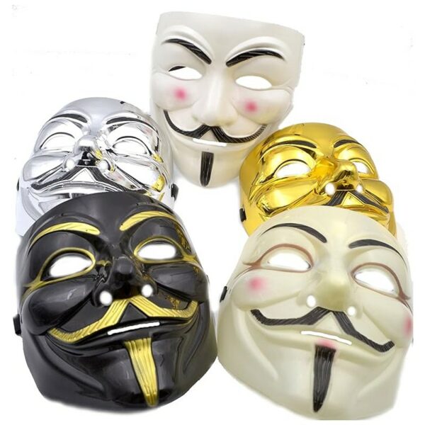 Vendetta Anonymous Guy Fawkes Face Mask for Adults Men Women Children multiple colours