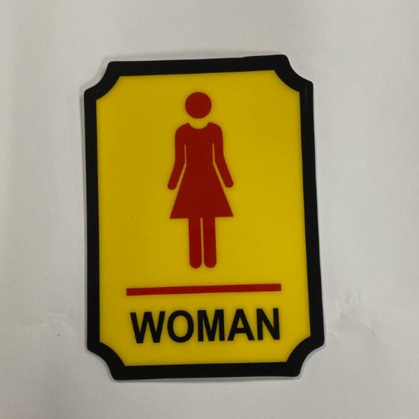 WOMAN Sign for Restroom Changing Room