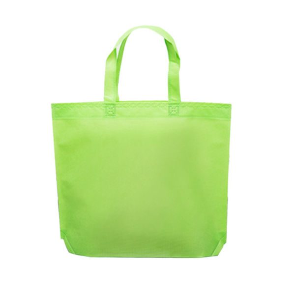 Wholesale Reusable Tote Shopping Grocery Foldable Bags with Hook Loop Handle light green