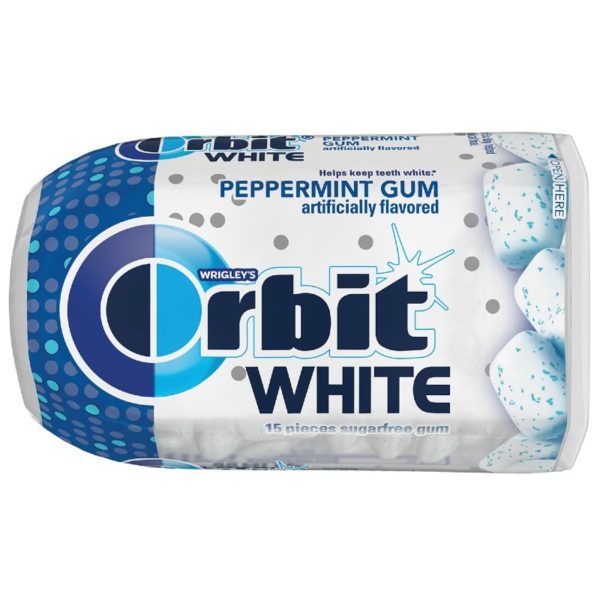 Wrigleys Orbit White Artificially Flavoured Sugar Free Peppermint Gum 15 pieces