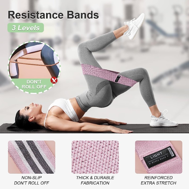 VITEVER 3 Levels Booty Bands Set, Resistance Bands for Working Out,  Exercise Bands for Women Legs and Butt, Yoga Starter Set for sale in  Jamaica