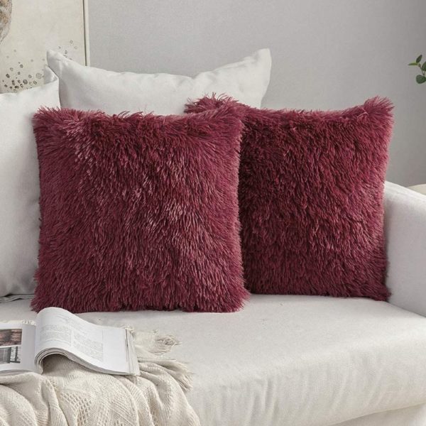 cranberry red cushion