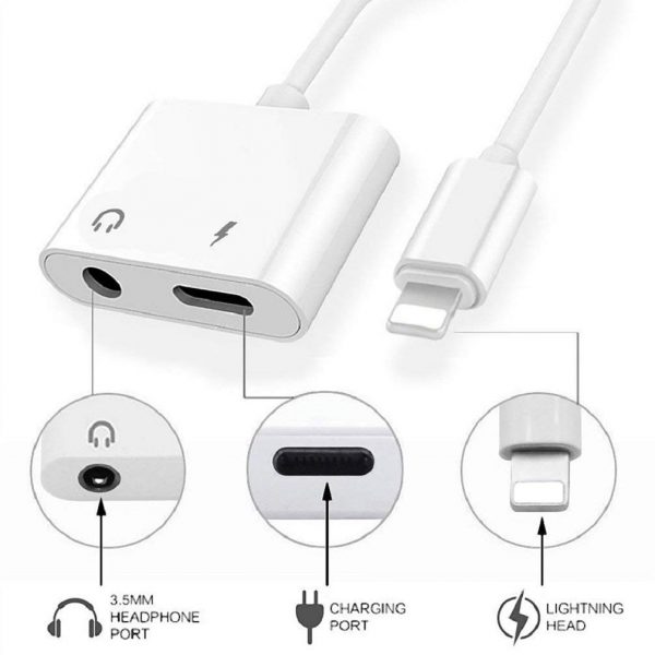 iPhone Lightning Jack Headphone Aux Audio Charge Adaptor components