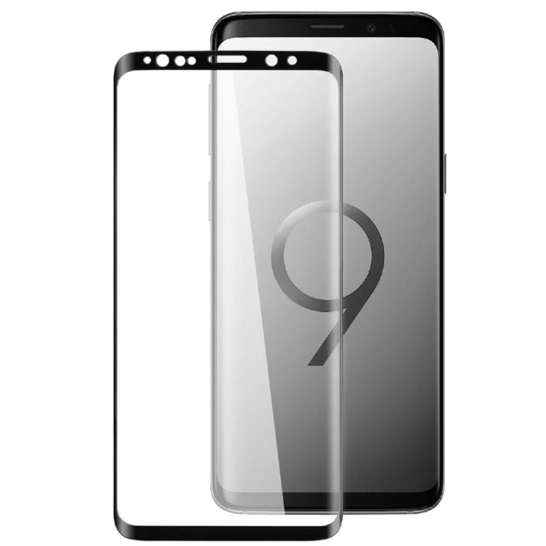 melkco 3d curvy 9h tempered glass screen protector for samsung galaxy s9 plus black 1 1
